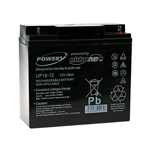 BATERIA VIPERTEK 12V  - 18AMP