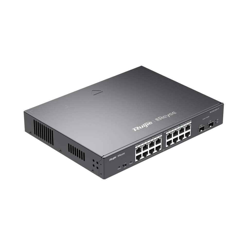 SWITCH CLOUD L2 ADMINISTRABLE 18 PUERTOS GIGABIT SMART, 16 POE/POE+ 240W, 2 PUERTOS GIGABIT DESKTOP, MONTAJE RACK, REINICIO INDIVIDUAL POR PUERTO, 16VLAN