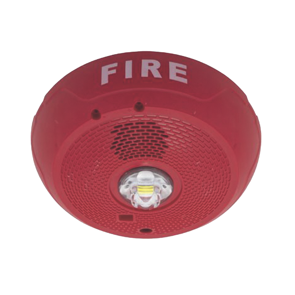 SIRENA CON LÁMPARA LED | ESTROBOSCÓPICA | MONTAJE EN TECHO | NIVEL DE CANDELAS | MENOR CONSUMO DE CORRIENTE | SYSTEM SENSOR