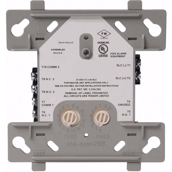 MÓDULO DIRECCIONABLE DE CONTROL CON DOBLE SALIDA DE RELEY TIPO C PARA ACTIVAR DISPOSITIVOS AUXILIARES COMO VENTILADORES, COMPUERTAS, SOPORTES DE PUERTA, EQUIPOS DE CONTROL, ETC. | FIRE-LITE