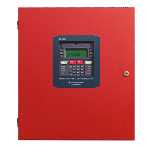 PANEL DIRECCIONABLE DE DETECCION DE INCENDIO CON COMUNICADOR | 1 LAZO | 50 PUNTOS | 2 NACS | PANEL METALICO ROJO | FIRE-LITE