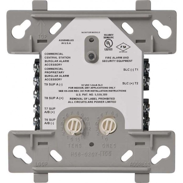 MÓDULO DIRECCIONABLE | MONITOREO DE CONTACTO SECO | NORMALMENTE ABIERTO | ALIMENTACION 24 VCC | FIRE-LITE