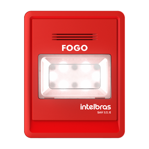 4610503 | LUZ ESTROBOSCOPICA DE PARED DIRECCIONABLE + SIRENA PARA CENTRALES DE INCENDIO | INTELBRAS