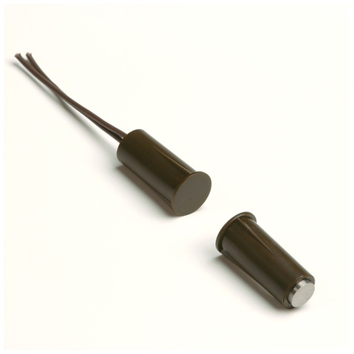 [RES-951WG-BR] Contacto magnetico tubular color cafe