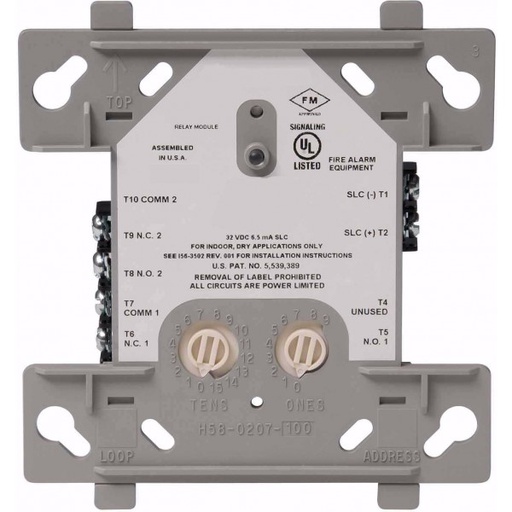 [FL-CRF-300] MÓDULO DIRECCIONABLE DE CONTROL CON DOBLE SALIDA DE RELEY TIPO C PARA ACTIVAR DISPOSITIVOS AUXILIARES COMO VENTILADORES, COMPUERTAS, SOPORTES DE PUERTA, EQUIPOS DE CONTROL, ETC. | FIRE-LITE
