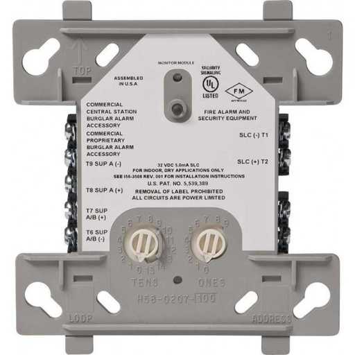 [FL-MMF300] MÓDULO DIRECCIONABLE | MONITOREO DE CONTACTO SECO | NORMALMENTE ABIERTO | ALIMENTACION 24 VCC | FIRE-LITE