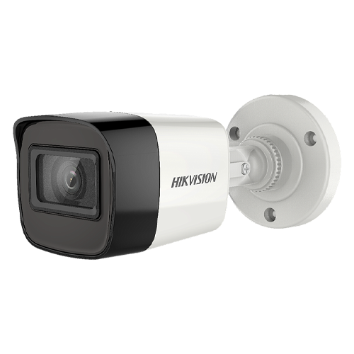 [HK-DS-2CE16H0T-ITFS] CAMARA BALA HD 5MP | LENTE FIJO 2.8mm 30m IR | AUDIO | METALICA  