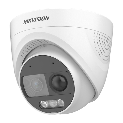 [HK-DS-2CE72DF3T-PIRXOS] *LIQ CAMARA DOMO HD 1080P | LENTE 2.8mm 20m IR | SENSOR PIR Y SIRENA INTEGRADA | IP67 COLORVU