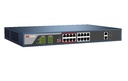 SWITCH POE 16 PUERTOS GIGABIT + 2 PUERTOS SFP | Budget 125W