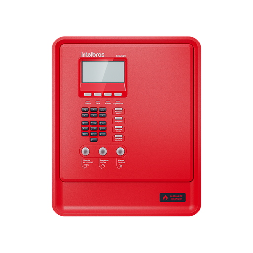 [IN-CIE-2500] 4610132 | CENTRAL DE INCENDIO DIRECCIONABLE | 2 LAZO MAX. 1500m | 500 DISPOSITIVOS | CERTIFICACION NBR 7240 | PANEL PLATICO ROJO | INTELBRAS