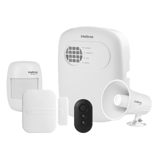 [IN-KIT-ANM-24NET] 4543564 | KIT DE ALARMA NO MONITOREADA Incluye: CENTRAL + DETECTOR + SIRENA + 2 CONTACTOS + 2 CONTROLES | INTELBRAS