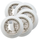 WHITE, 6" BASE, STANDARD FLANGED LOW-PROFILE MOUNTING BASE *PACK OF 10
