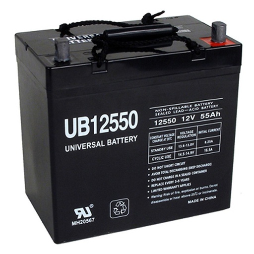 [NT-BAT-12550] Battery, 12 volt, 55 AH.