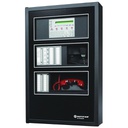 GABINETE C DE ACERO | VENTANA LEXAN 3 NIVELES - NEGRO