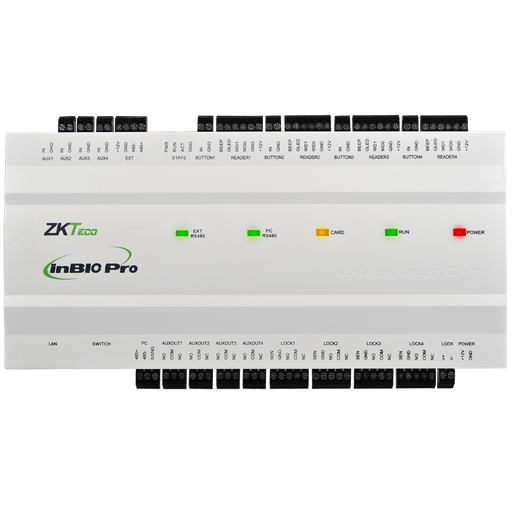 [ZK-INBIO460PRO] PANEL DE ACCESO IP ZKTECO 4 LECTORES SERIE PRO