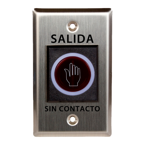 [ZK-TLEB102] BOTON DE SALIDA NO TOUCH PLACA METALICA