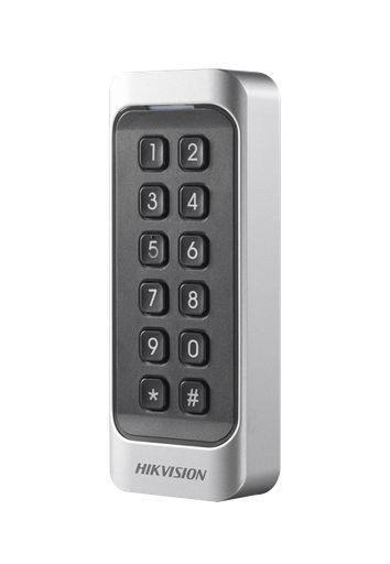 [HK-DS-K1107AMK] LECTOR DE TARJETAS DE PROXIMIDAD | TARJETA Y TECLADO | 13.56 MHz | IP65