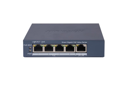 [HK-DS-3E1505P-EI/M] SWITCH POE 4 PUERTOS GIGABIT INTELIGENTES