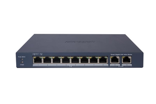 [HK-DS-3E1510P-EI/M] SWITCH POE 8 PUERTOS GIGABIT | 300m | 60W