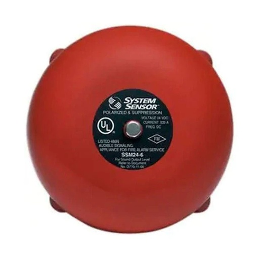 [NT-SSM24-6] CAMPANA DE ALARMA PARA INCENDIO / 6 PULGADAS / 24 VCD / 82 dB