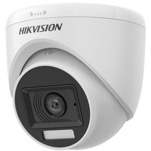 [HK-DS-2CE76K0T-LPFS] CÁMARA TURRET 3K I LUZ SMART I HIBRIDA I AUDIO I 2.8mm I WDR I 20 m IR I PLASTICA