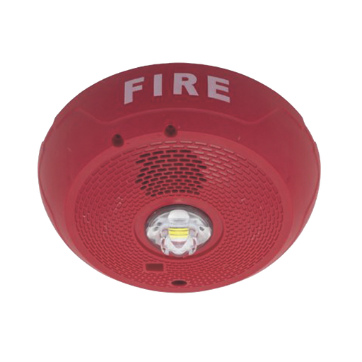 [SS-PC2RLED] SIRENA CON LÁMPARA LED | ESTROBOSCÓPICA | MONTAJE EN TECHO | NIVEL DE CANDELAS | MENOR CONSUMO DE CORRIENTE | SYSTEM SENSOR