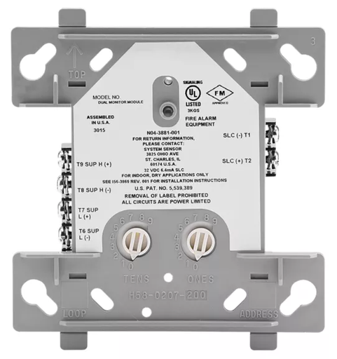 [SN-SK-MONITOR-2] MODULO MONITOR DE DOBLE ENTRA CONVENCIONAL - SILENT KNIGHT Y FARENHYT