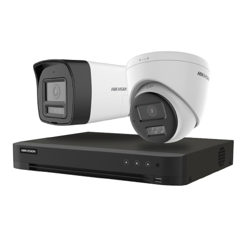 [HK-Kit-TurboHD8.0] KIT TURBO HD 8.0: (1) DVR PowerX 4 Ch + (1) Domo Audio Doble Vía + (1) Bala Audio Doble Vía