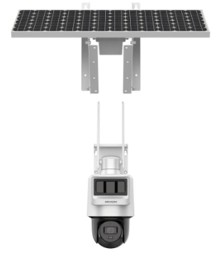 [HK-2DE2C400IWG-K/4G] CAMARA PT IP 4MP | PANEL SOLAR  | LENTE 4MM | IR 30M | 4G LTE | IP66