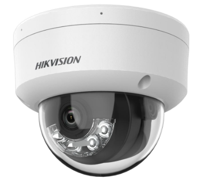 [HK-DS-2CD3141G2-LIUF] CAMARA MINI DOMO | LENTE 2.8MM | IR 30M | LUZ HIBRIDA SMART | POE | IK08 | IP67