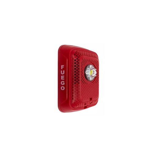 [SS-SPSRLED-SP] SPEAKER STROBE LED RED WALL FUEGO