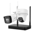 NVS KIT WIFI | 1 CÁMARA BALA 4MP + 1 CÁMARA TURRET 5MP | LENTE 2.8MM | AUDIO BIDIRECCIONAL | SMART IR + LUZ BLANCA | HIK-CONNECT