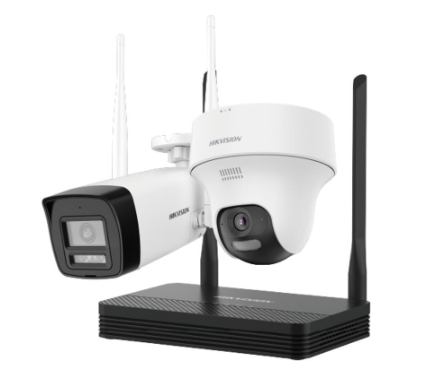 [HK-DS-NKS4245WBTH] NVS KIT WIFI | 1 CÁMARA BALA 4MP + 1 CÁMARA TURRET 5MP | LENTE 2.8MM | AUDIO BIDIRECCIONAL | SMART IR + LUZ BLANCA | HIK-CONNECT
