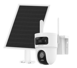 [HK-DS-2CFSP8-D/4G] CÁMARA IP PT DUAL 8MP (4+4MP) CON PANEL SOLAR Y 4G